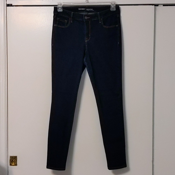 Old Navy Dark Wash Rockstar Skinny Jeans - Picture 1 of 6